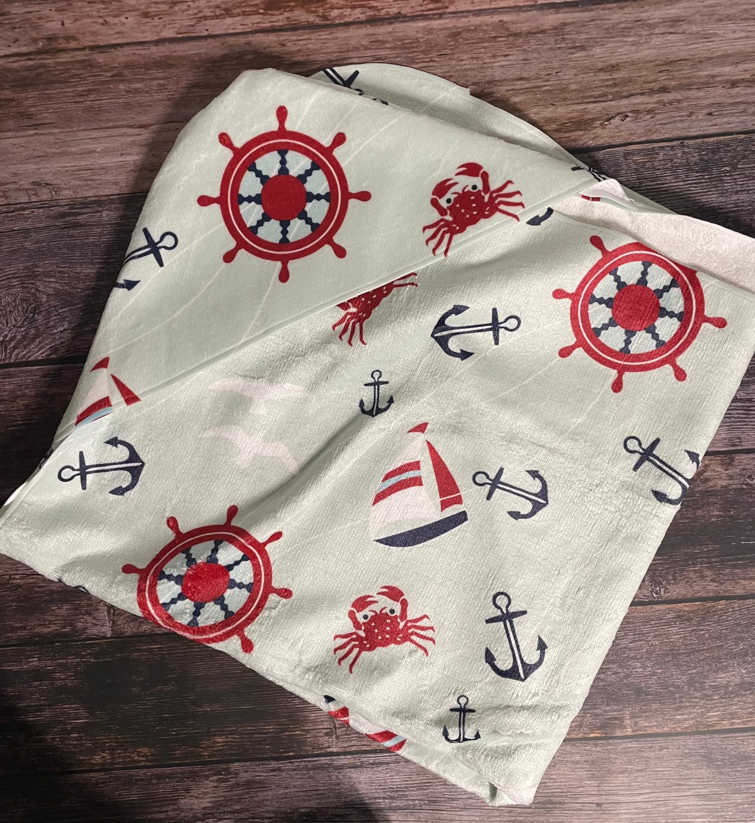 Ahoy Little One Hooded Baby Towel - Lindsay Ann Artistry