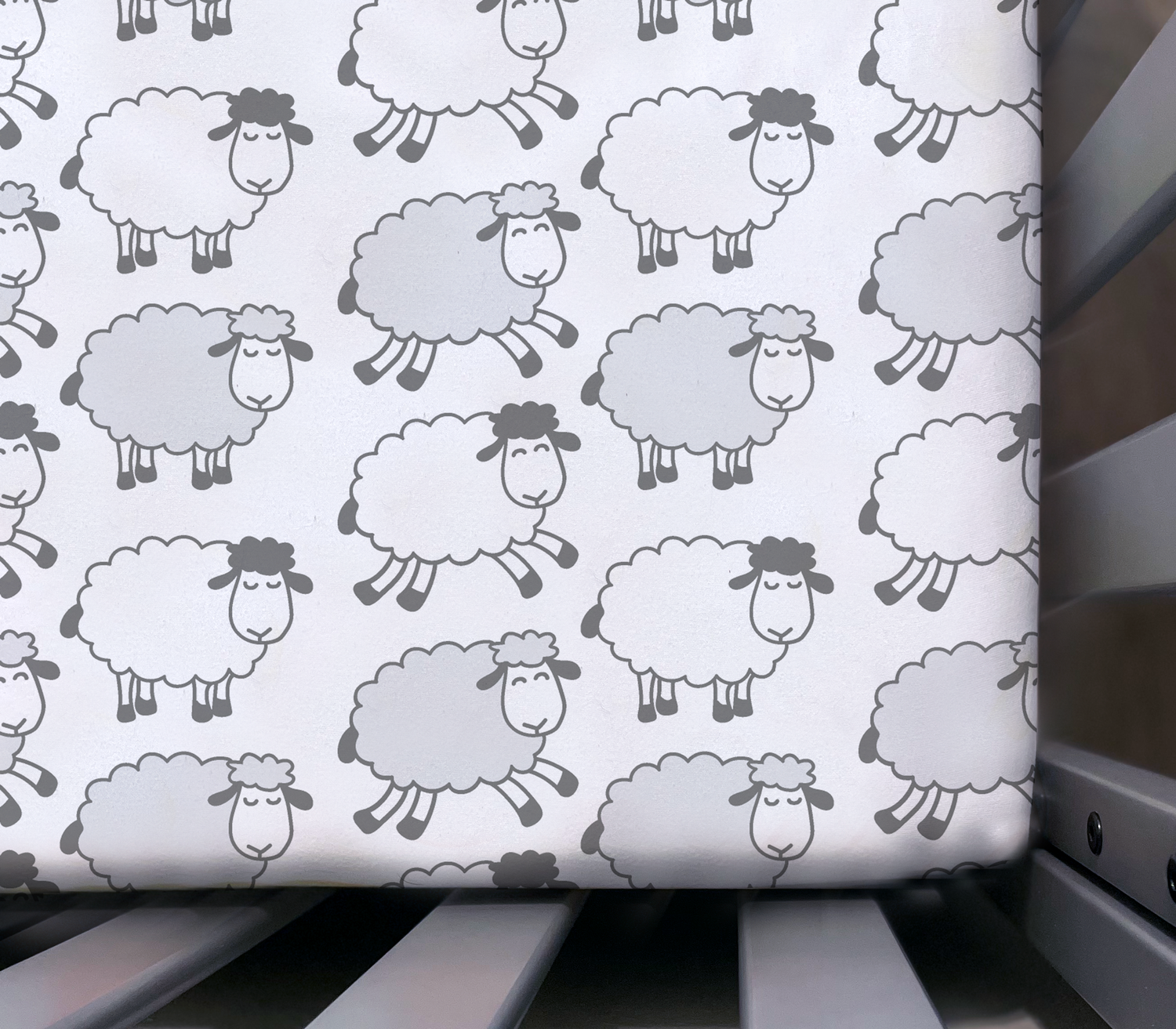 Sheep Hopscotch Crib Sheet - Lindsay Ann Artistry