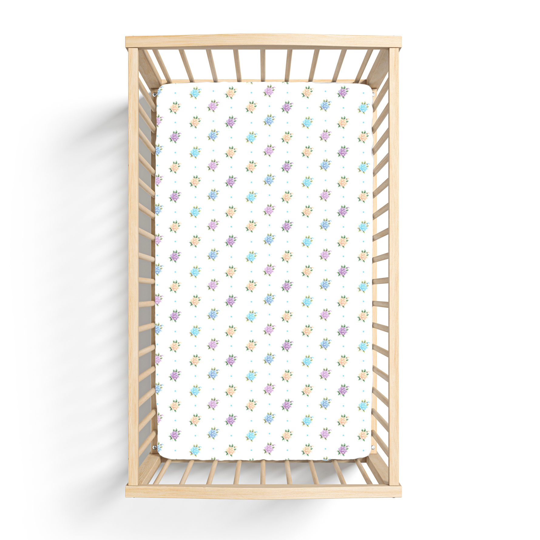 Florals & Dots Crib Sheet - Lindsay Ann Artistry
