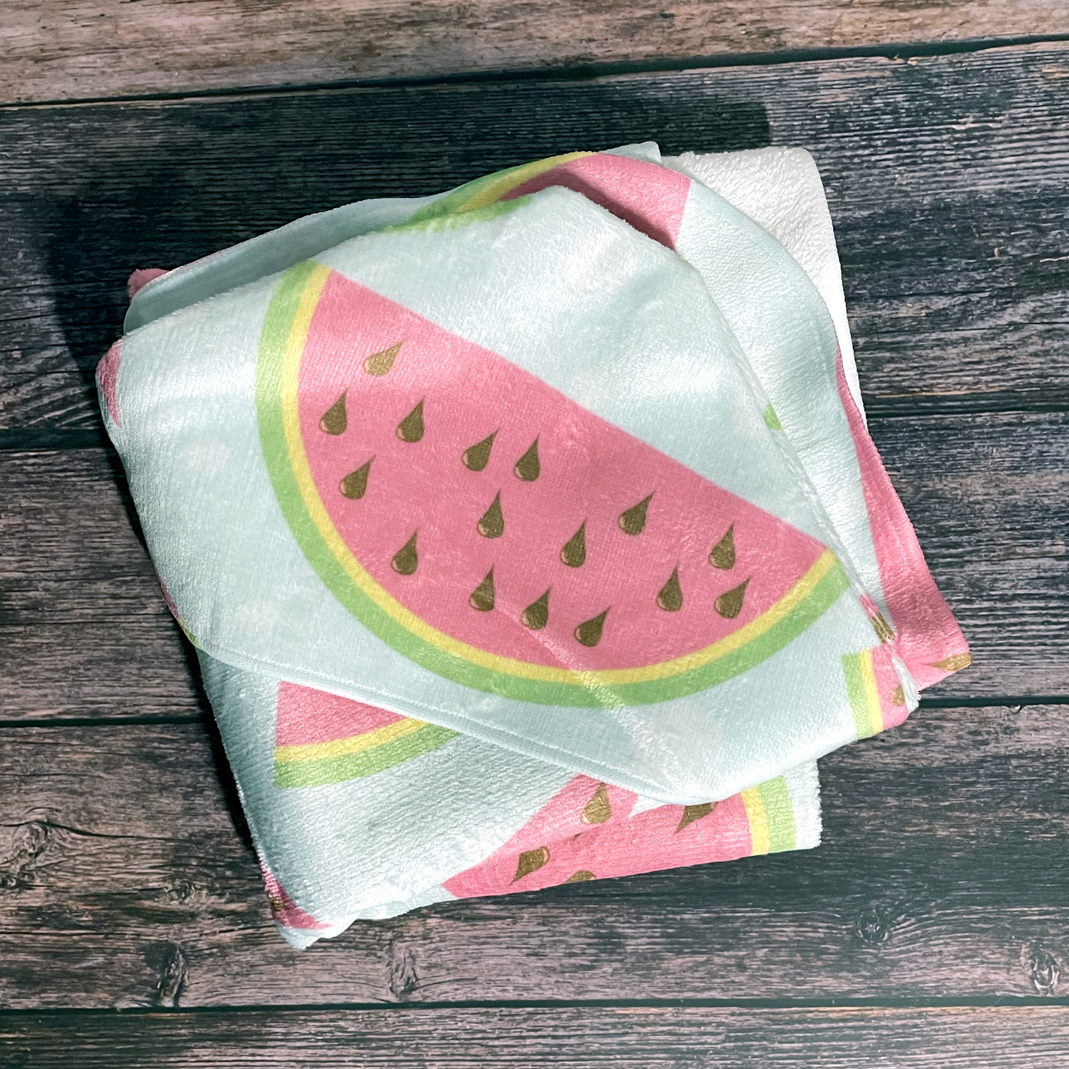Watermelons & Dots Hooded Baby Towel - Lindsay Ann Artistry