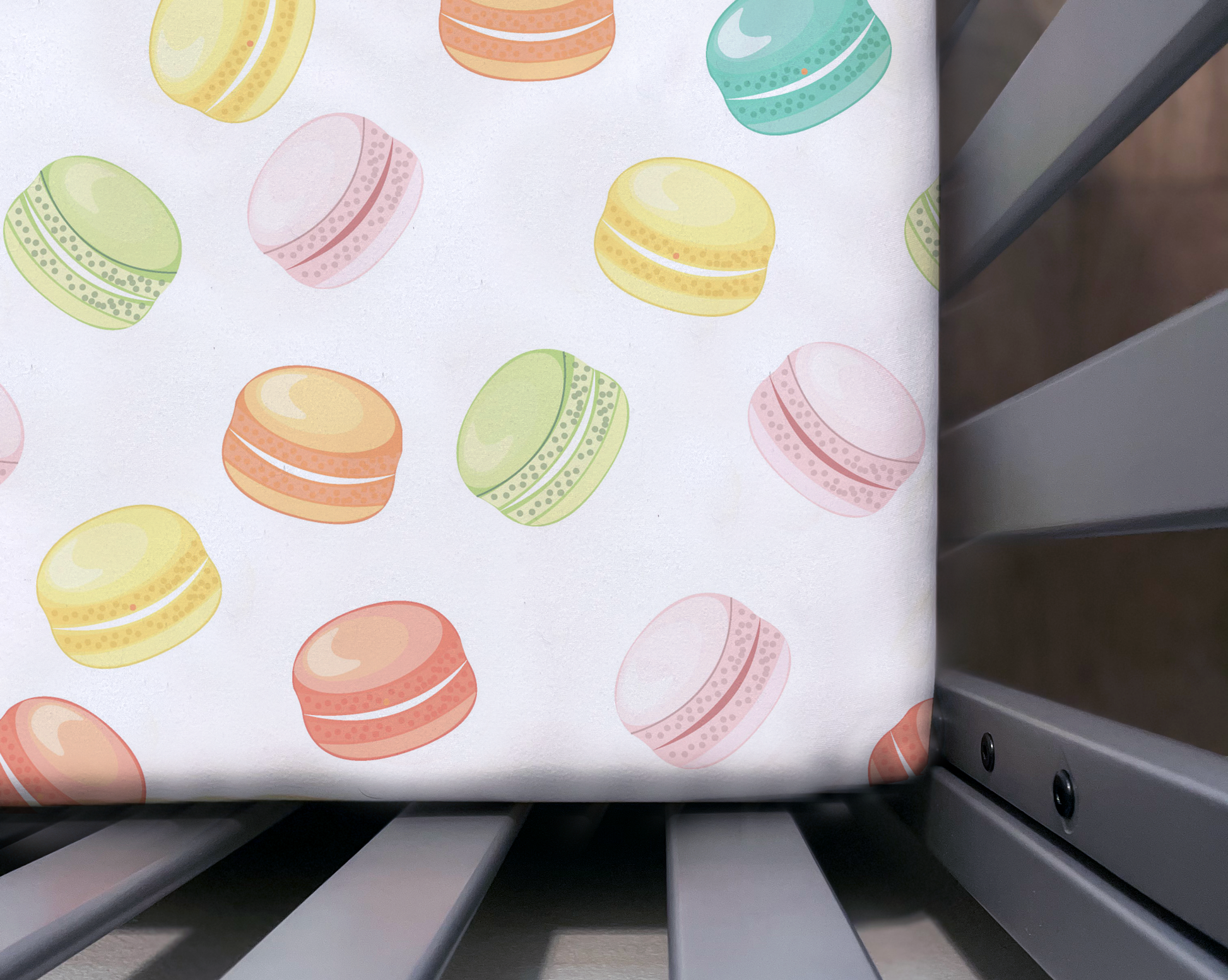 Sweet Macarons Crib Sheet - Lindsay Ann Artistry