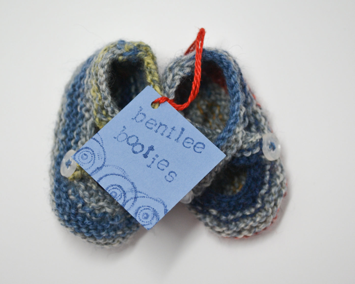 Bentlee Booties | Hand Knitted Unisex Newborn Shoes Baby Booties - Lindsay Ann Artistry