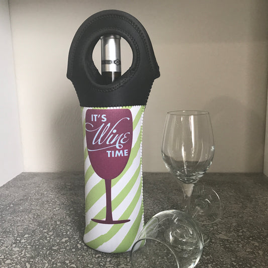 It's Wine Time Insulated Wine Tote - Lindsay Ann Artistry