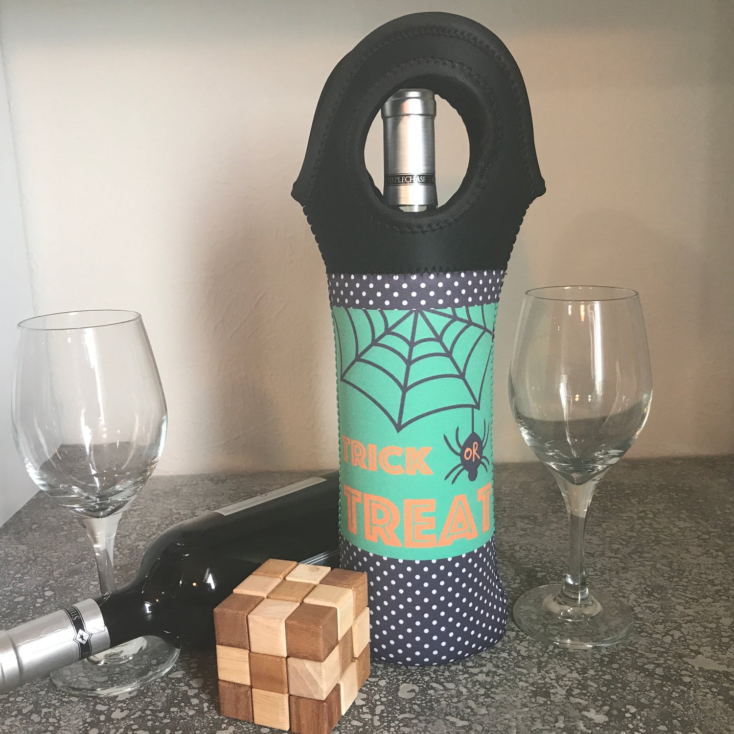 Trick or Treat Insulated Wine Tote - Lindsay Ann Artistry