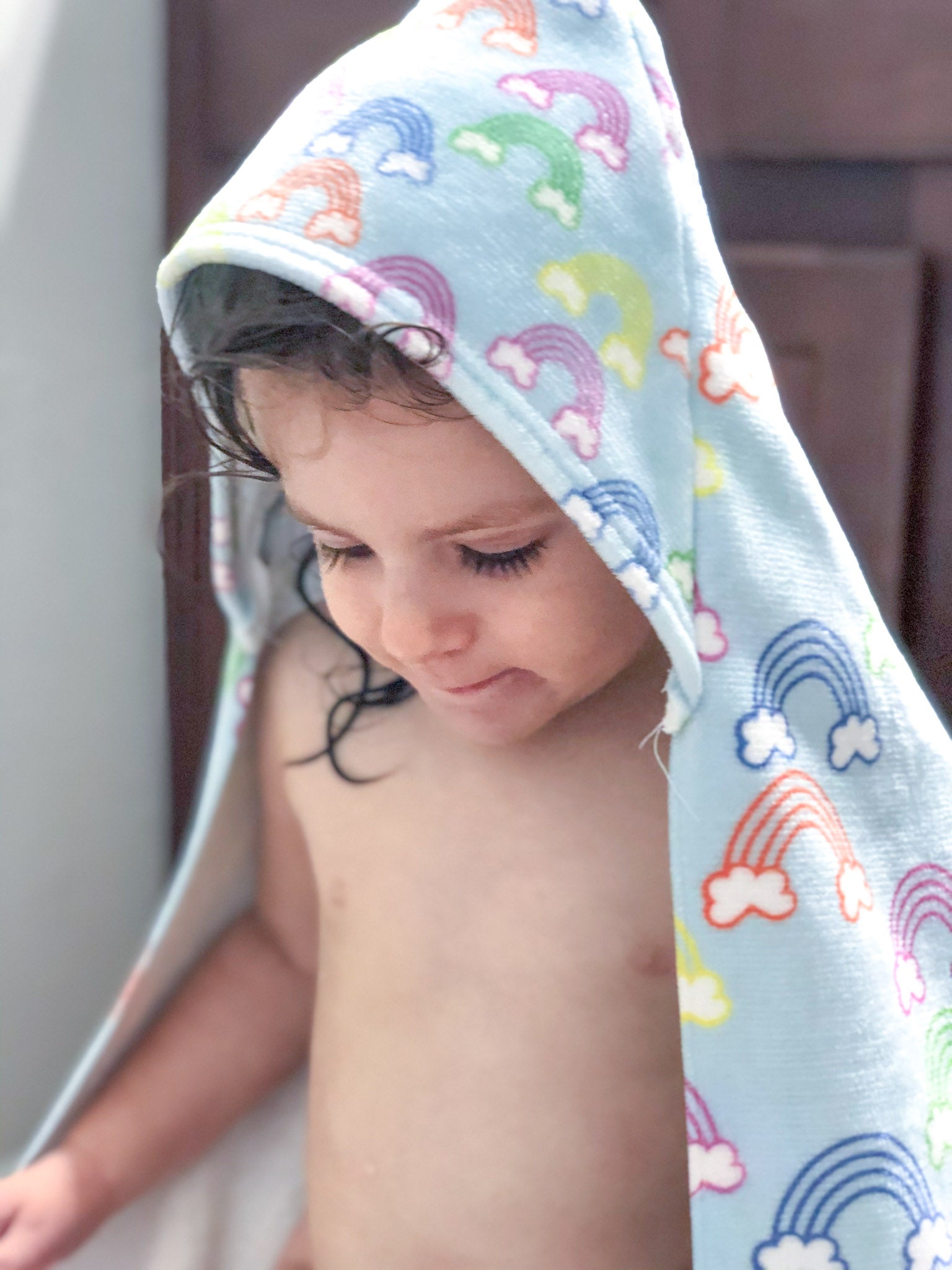 Rainbow Hooded Baby Towel - Lindsay Ann Artistry