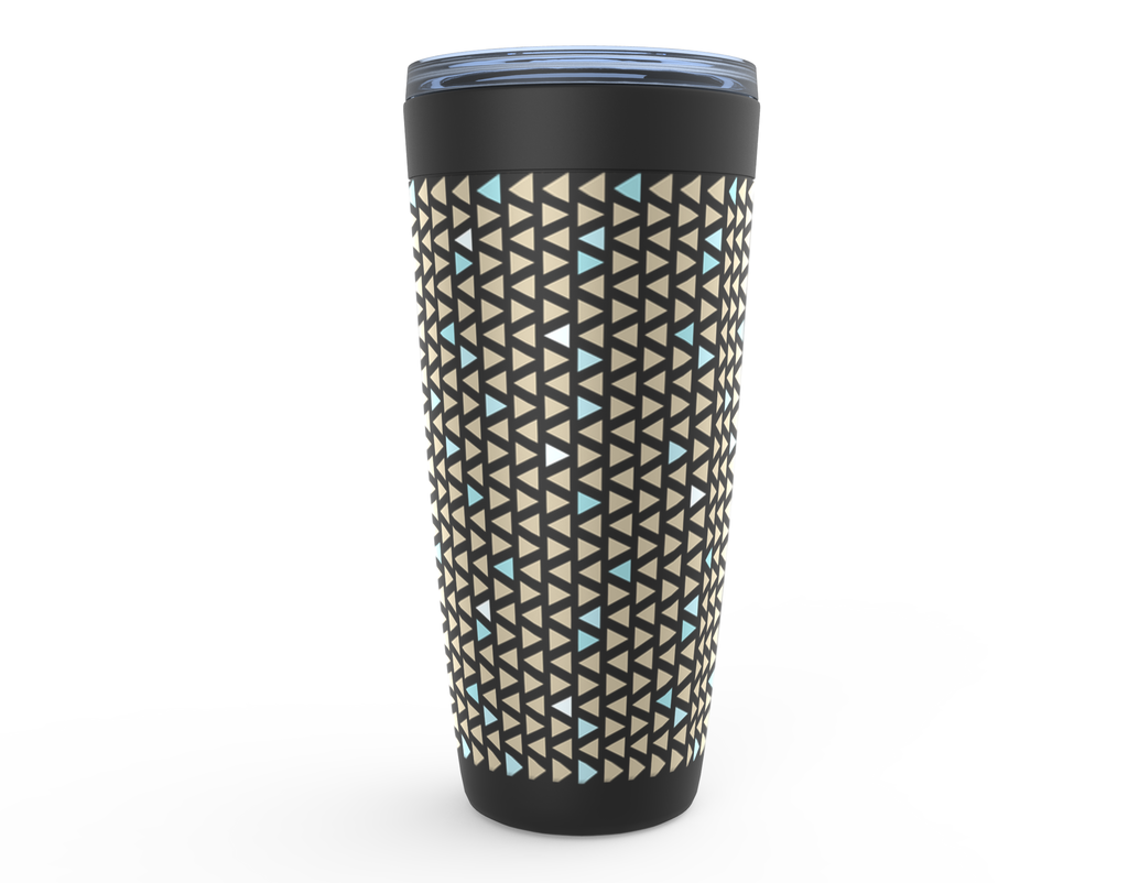Left & Right Viking Tumblers, Triangle Patterned Insulated Stainless Steel Cups, Tumbler with Arrows - Lindsay Ann Artistry